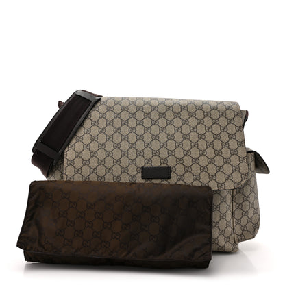 Gucci GG Plus Monogram Messenger Diaper Bag Dark Brown 3 of 20