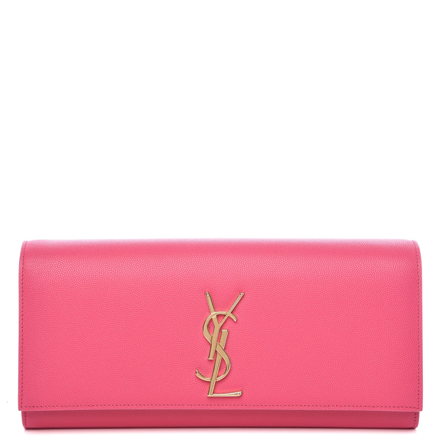 Saint Laurent Grain De Poudre Classic Monogram Clutch Lipstick Fuchsia 1 of 10