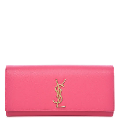 Saint Laurent Grain De Poudre Classic Monogram Clutch Lipstick Fuchsia 1 of 10