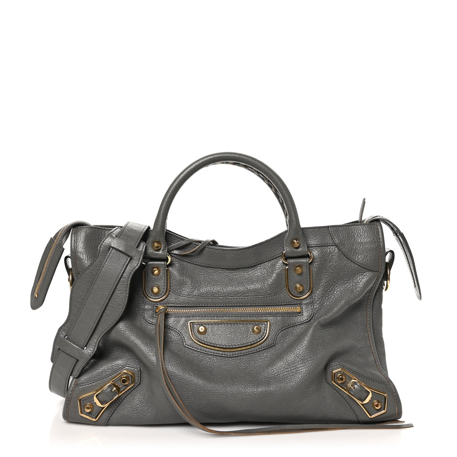 Balenciaga Chevre Gold Metallic Edge Hardware City Gris Acier 1 of 11