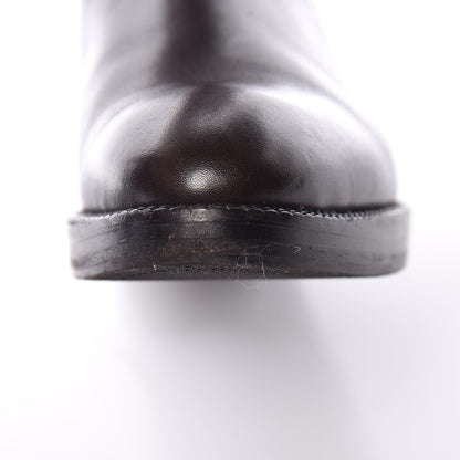 Louis Vuitton Calfskin Embossed Monogram Knee High Riding Boots 37 Brown 13 of 15
