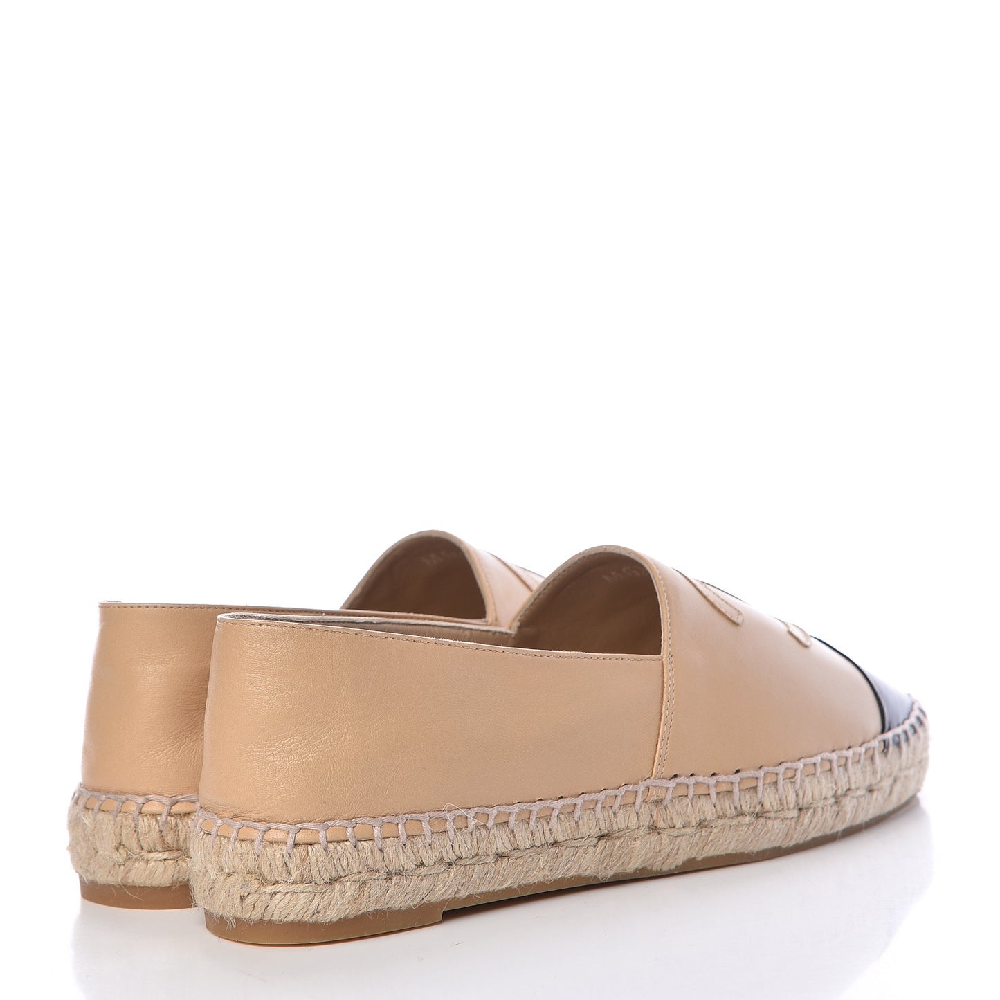 Lambskin CC Espadrilles 37 Beige Black