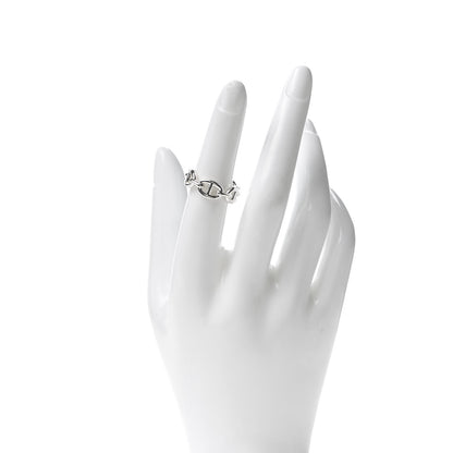 Hermes Sterling Silver PM Chaine d'Ancre Enchainee Band Ring 51 5.75 2 of 7