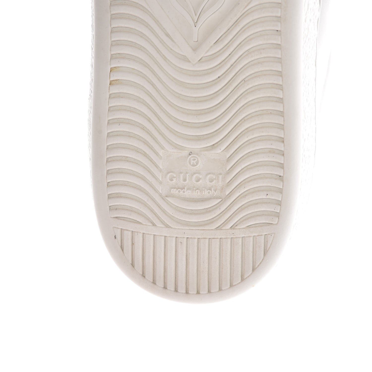 Gucci Miro Soft Calfskin Laminated Ayers Web Bee Embroidered Mens Ace Sneakers 9.5 White Red Flame Green 7 of 12