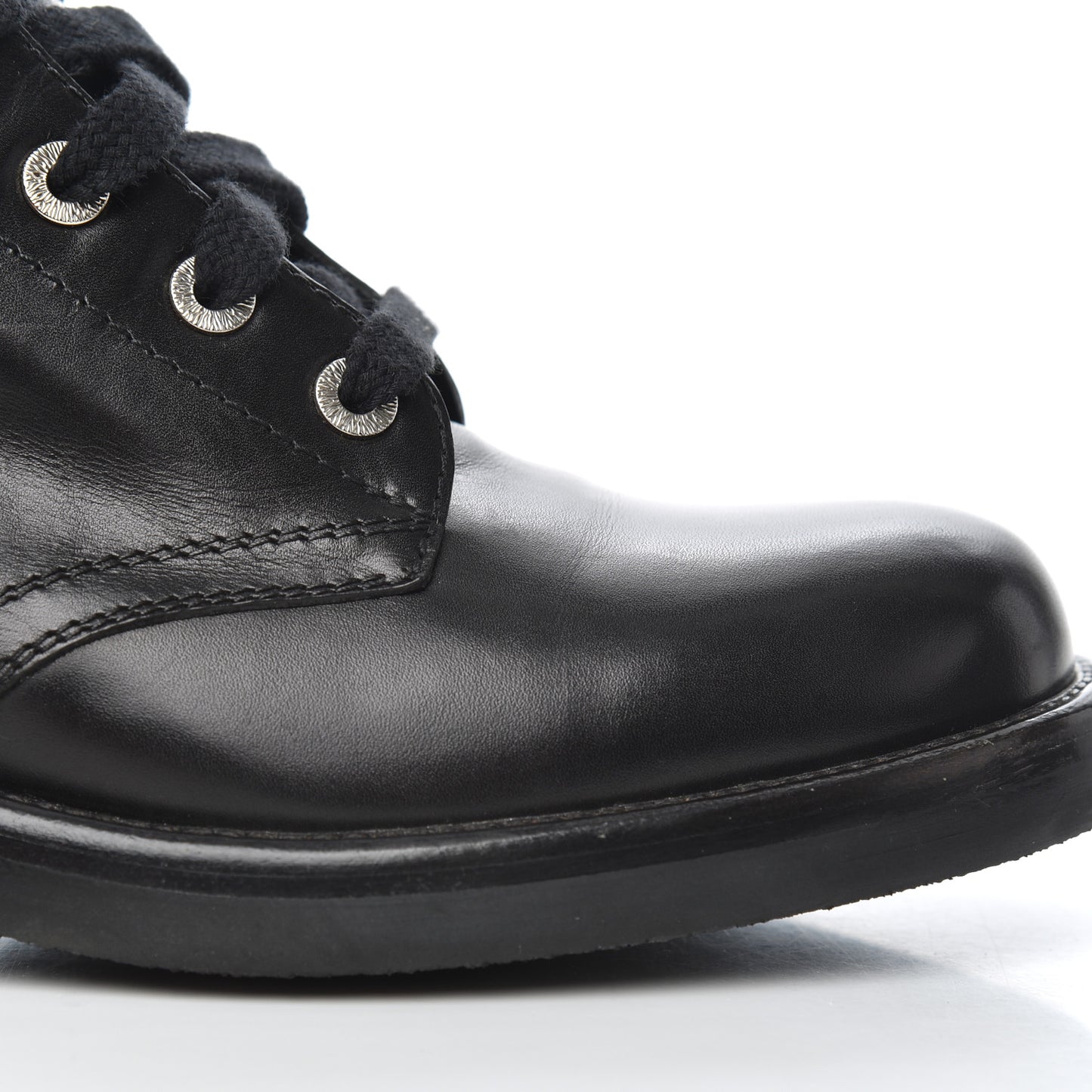 Lambskin Combat Boots 39 Black
