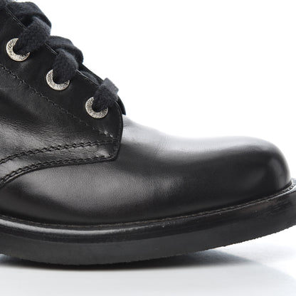 Chanel Lambskin Combat Boots 39 Black 10 of 18