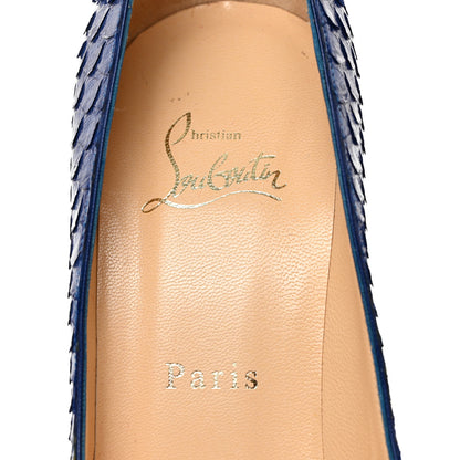 Christian Louboutin Snakeskin Pigalle 120 Pumps 38 Crystal 7 of 8