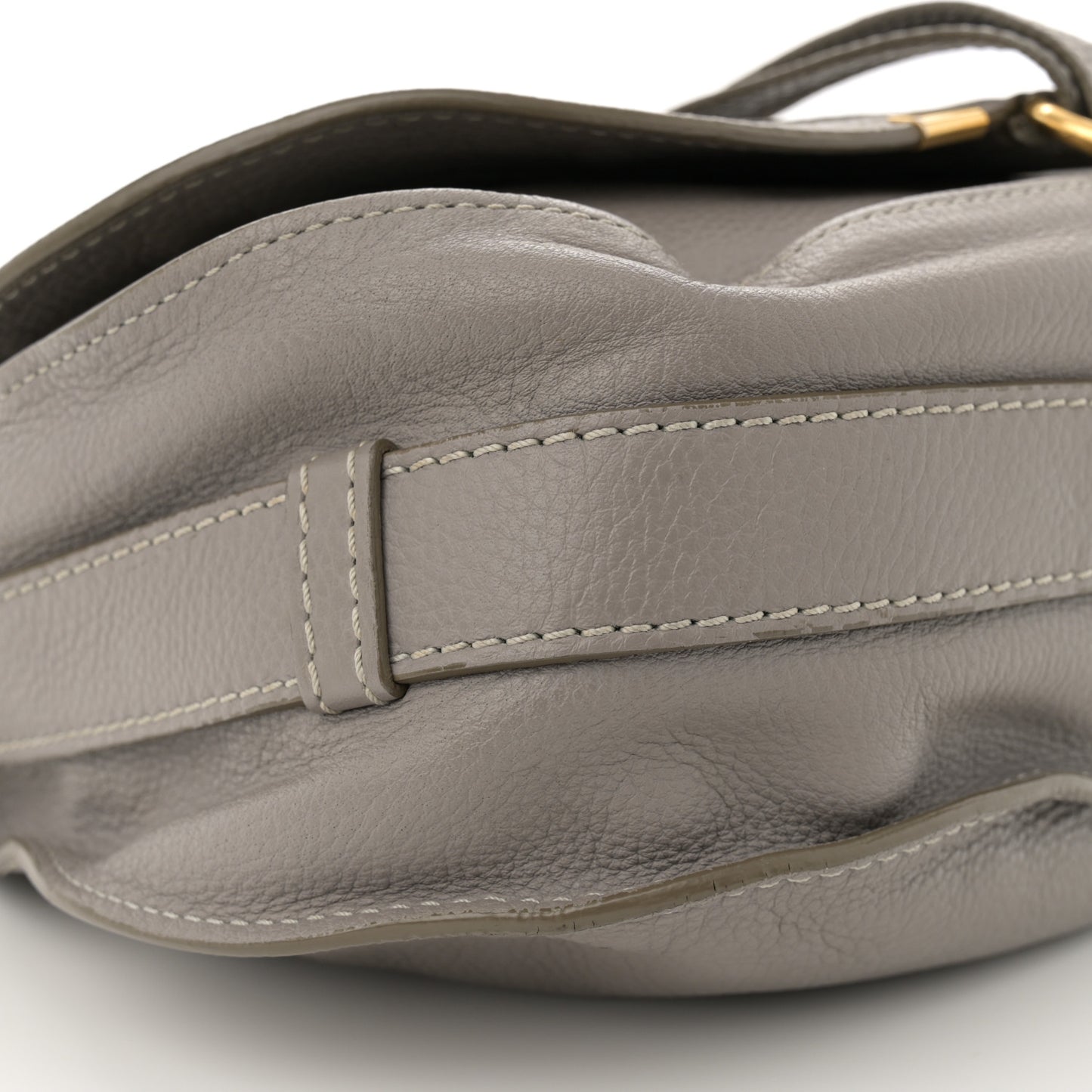 Calfskin Medium Marcie Round Crossbody Bag Cashmere Grey