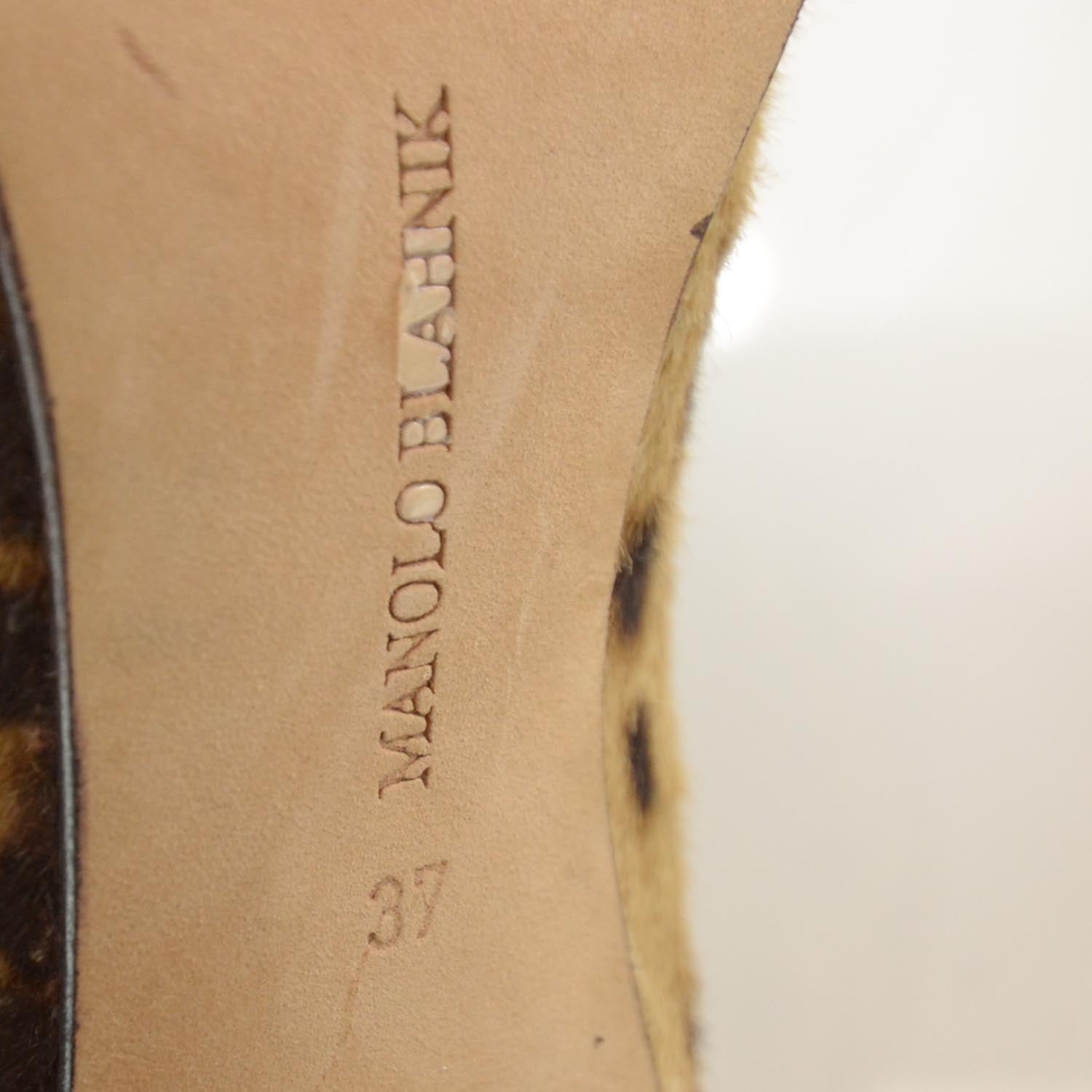 FASHIONPHILE MANOLOBLAHNIKPonyHairLeopardPumps37 6 of 6