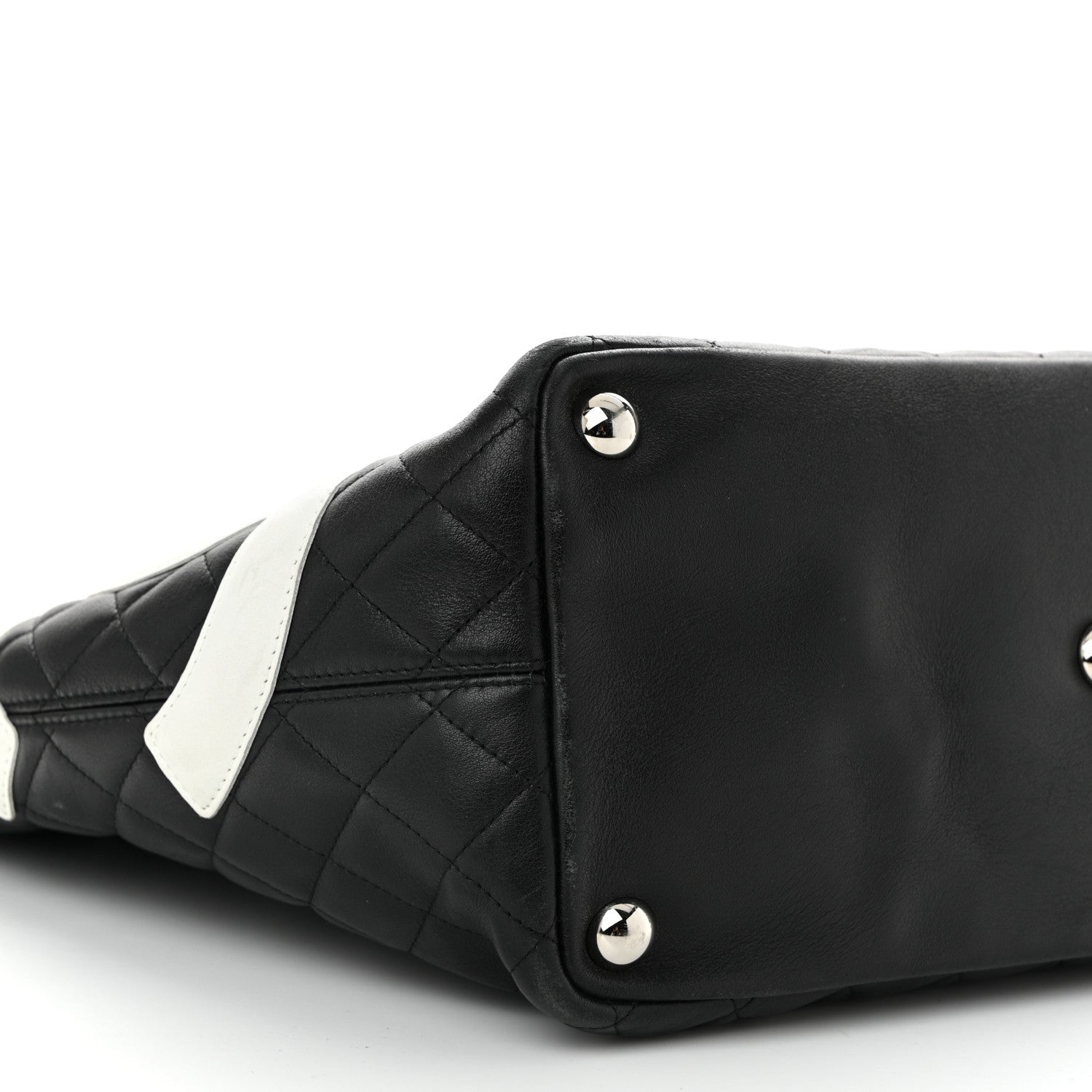 Chanel Calfskin Quilted Large Cambon Tote Black White 9 of 10