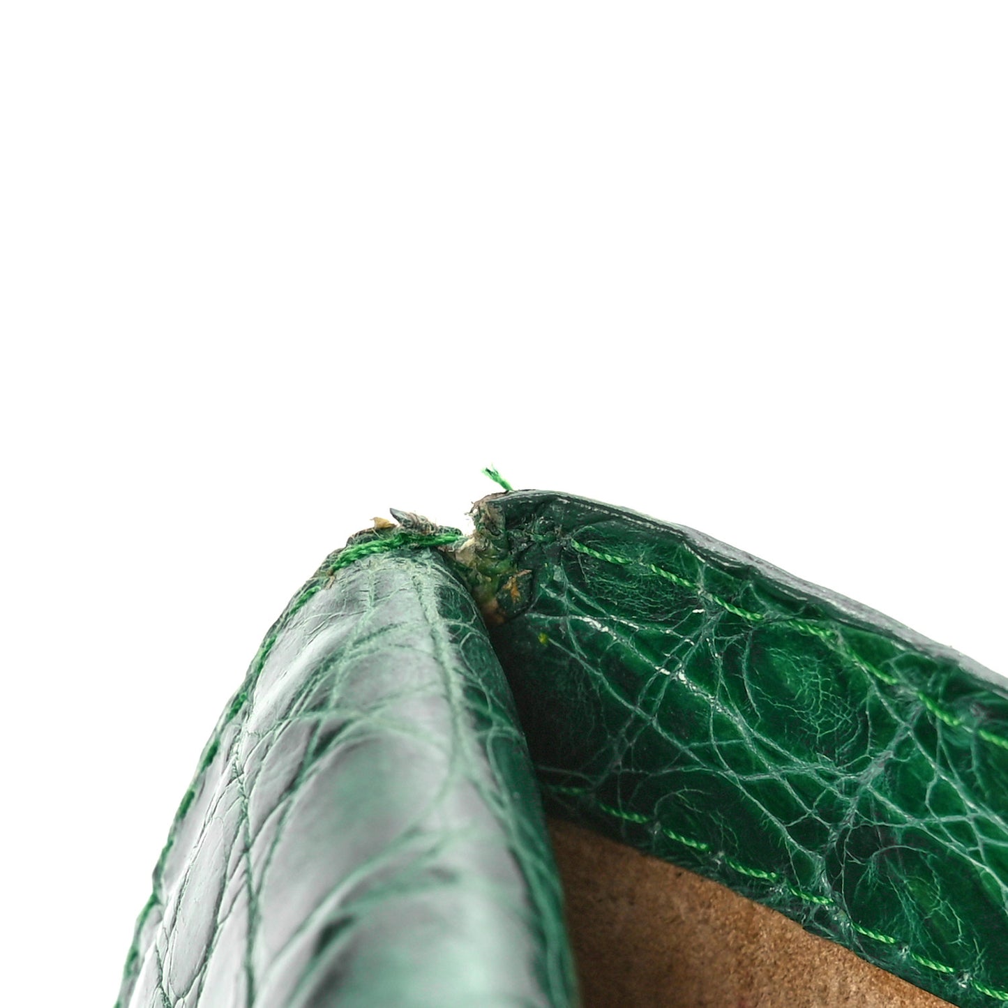 Crocodile Bow Clutch Green