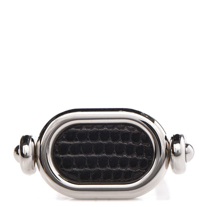Hermes Palladium Lizard Odyssee Ring 54 7 Black 1 of 5