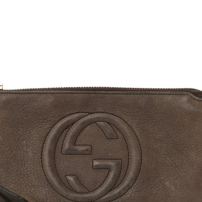 Gucci Pebbled Calfskin Soho Wristlet Brown 6 of 19