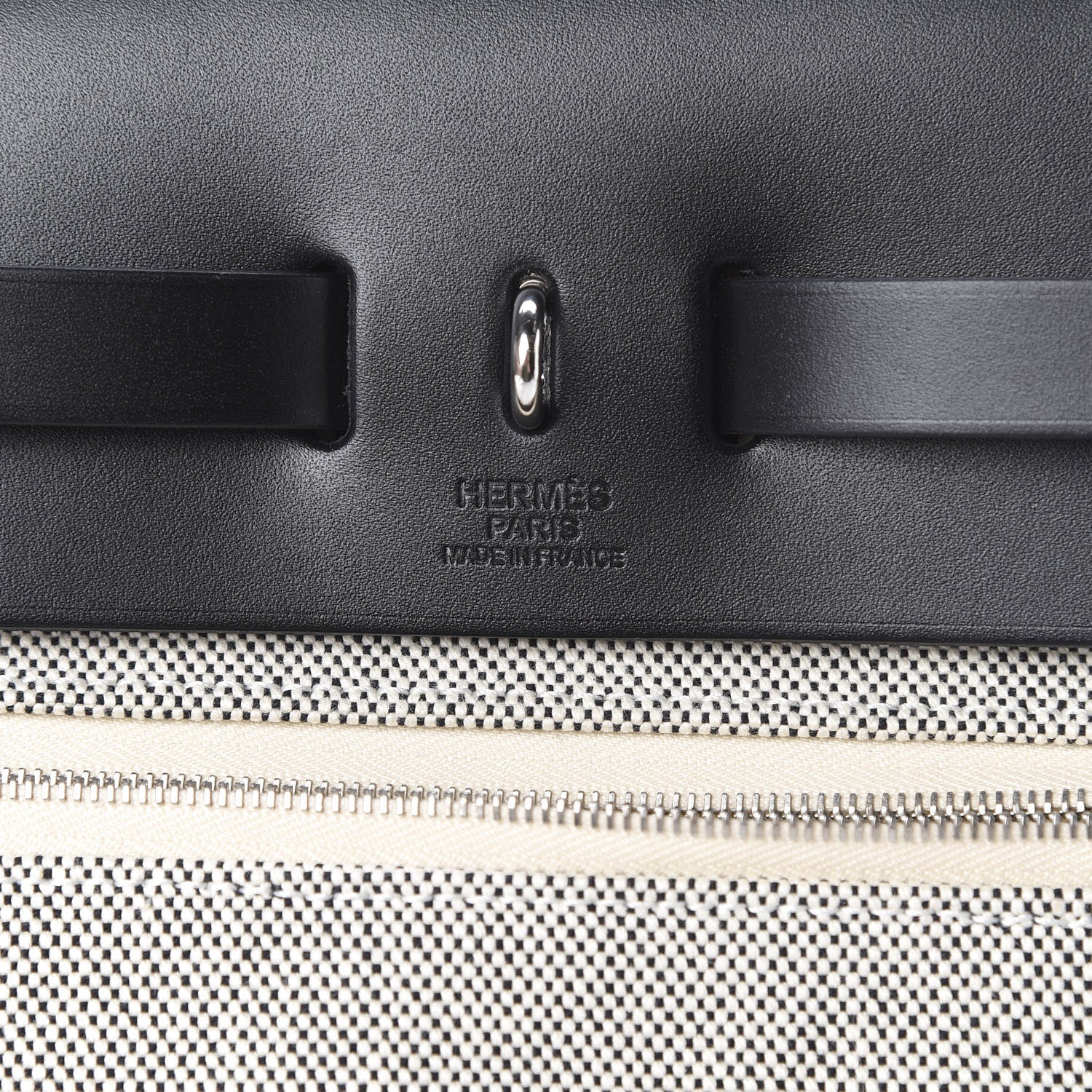 Hermes Vache Hunter Criss Viking Herbag Zip Retourne 31 PM Ecru Black 7 of 13