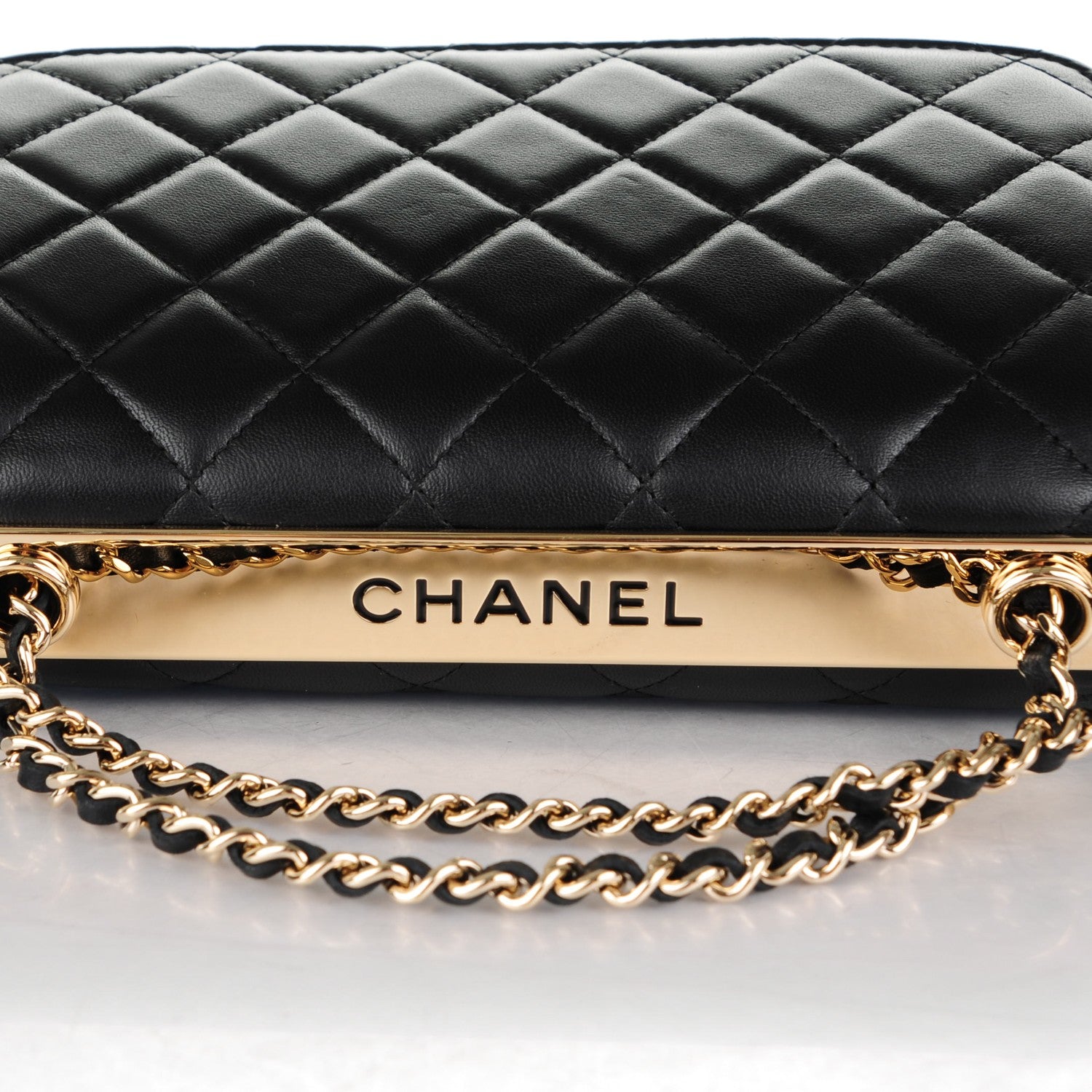 Chanel Lambskin Quilted Trendy CC Wallet On Chain WOC Black 10 of 15
