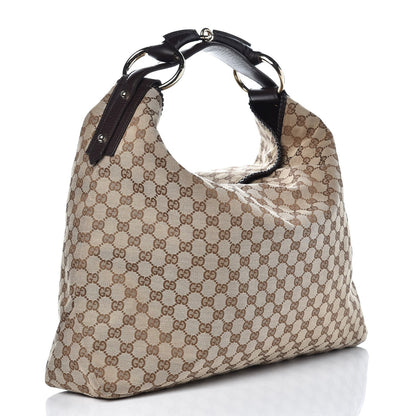 Gucci Monogram Large Horsebit Chain Hobo Dark Brown 3 of 7