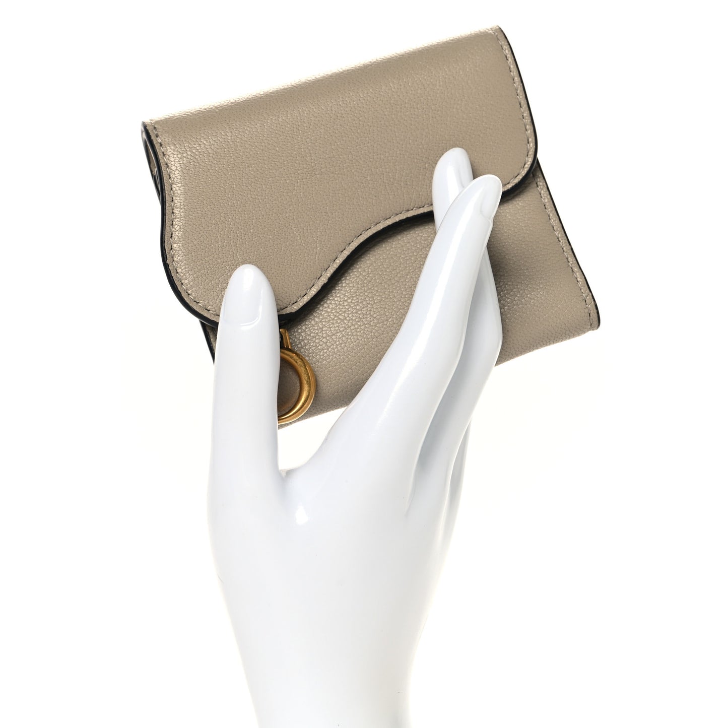 Goatskin Saddle Lotus Wallet Sand