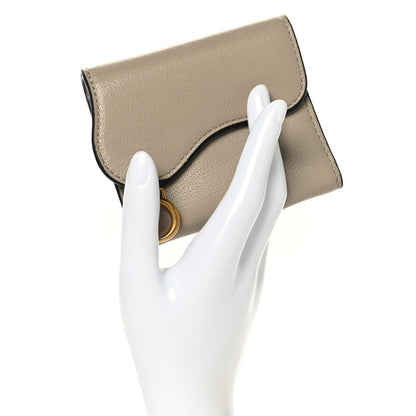 Christian Dior Goatskin Saddle Lotus Wallet Sand 2 of 8