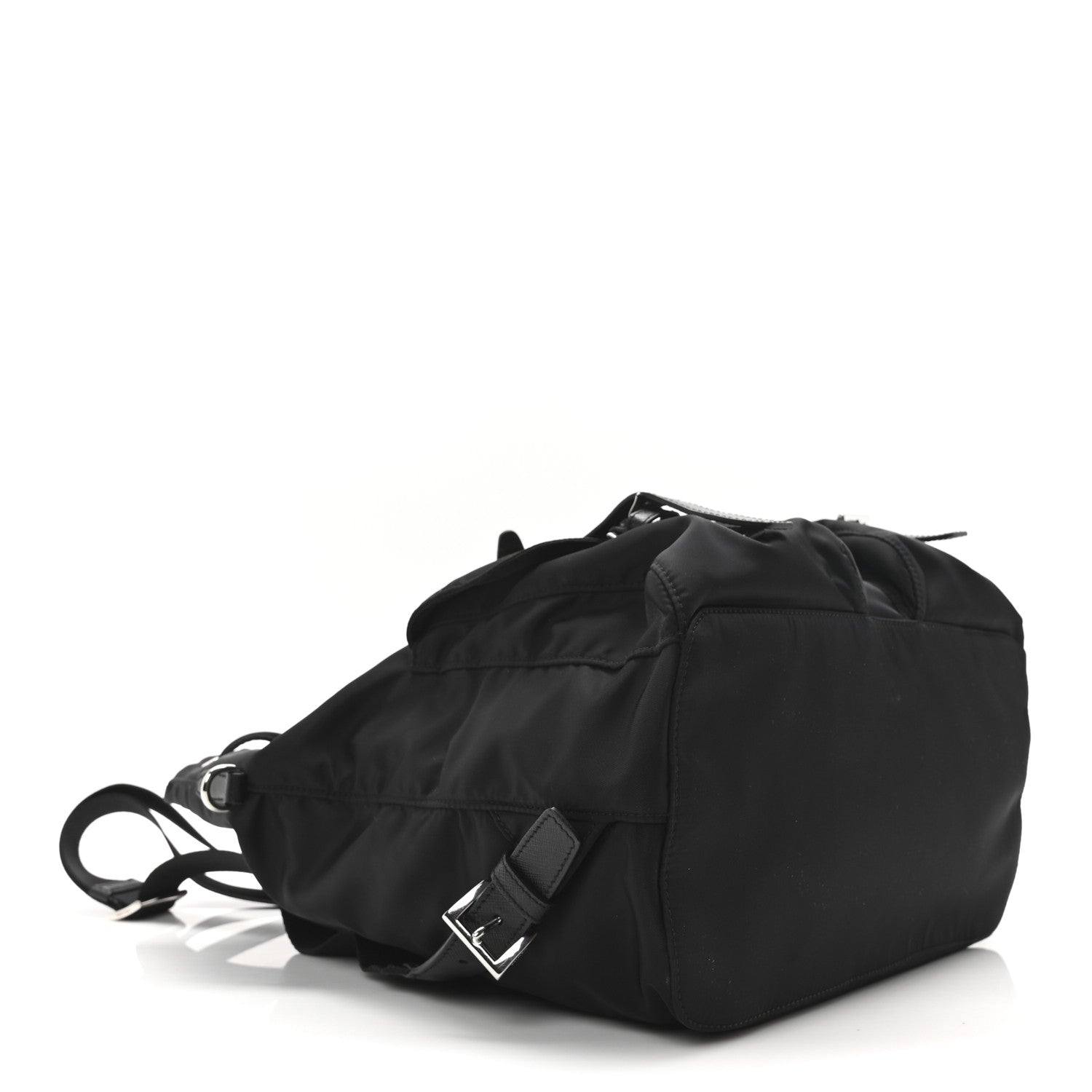 Prada Re-Nylon Vela Saffiano Medium Backpack Black 5 of 10