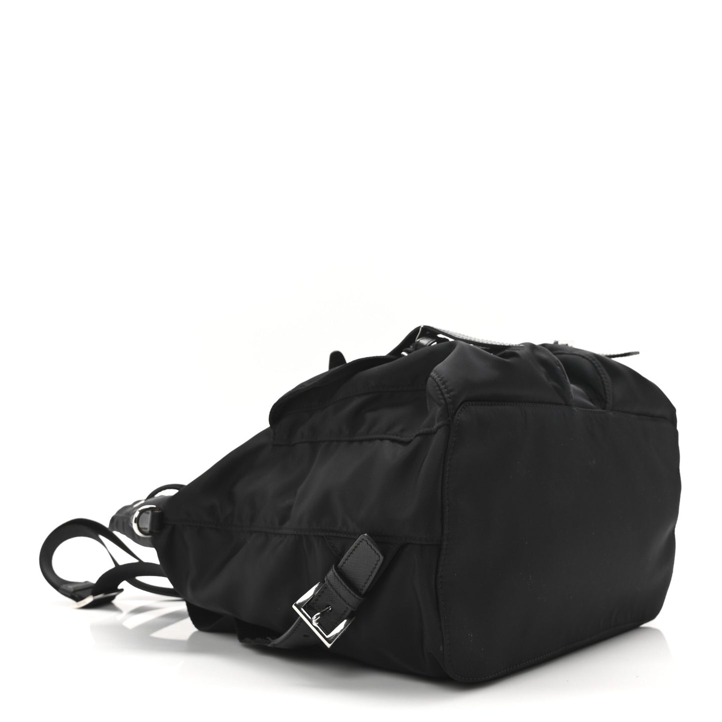 Re-Nylon Vela Saffiano Medium Backpack Black