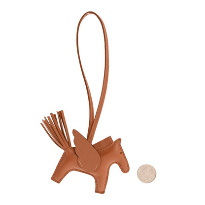 Hermes Milo Lambskin Swift Grigri Rodeo Pegase Horse Bag Charm PM Gold 2 of 5