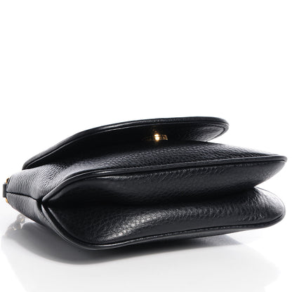 Gucci Pebbled Calfskin Small 1973 Chain Shoulder Bag Black 4 of 8