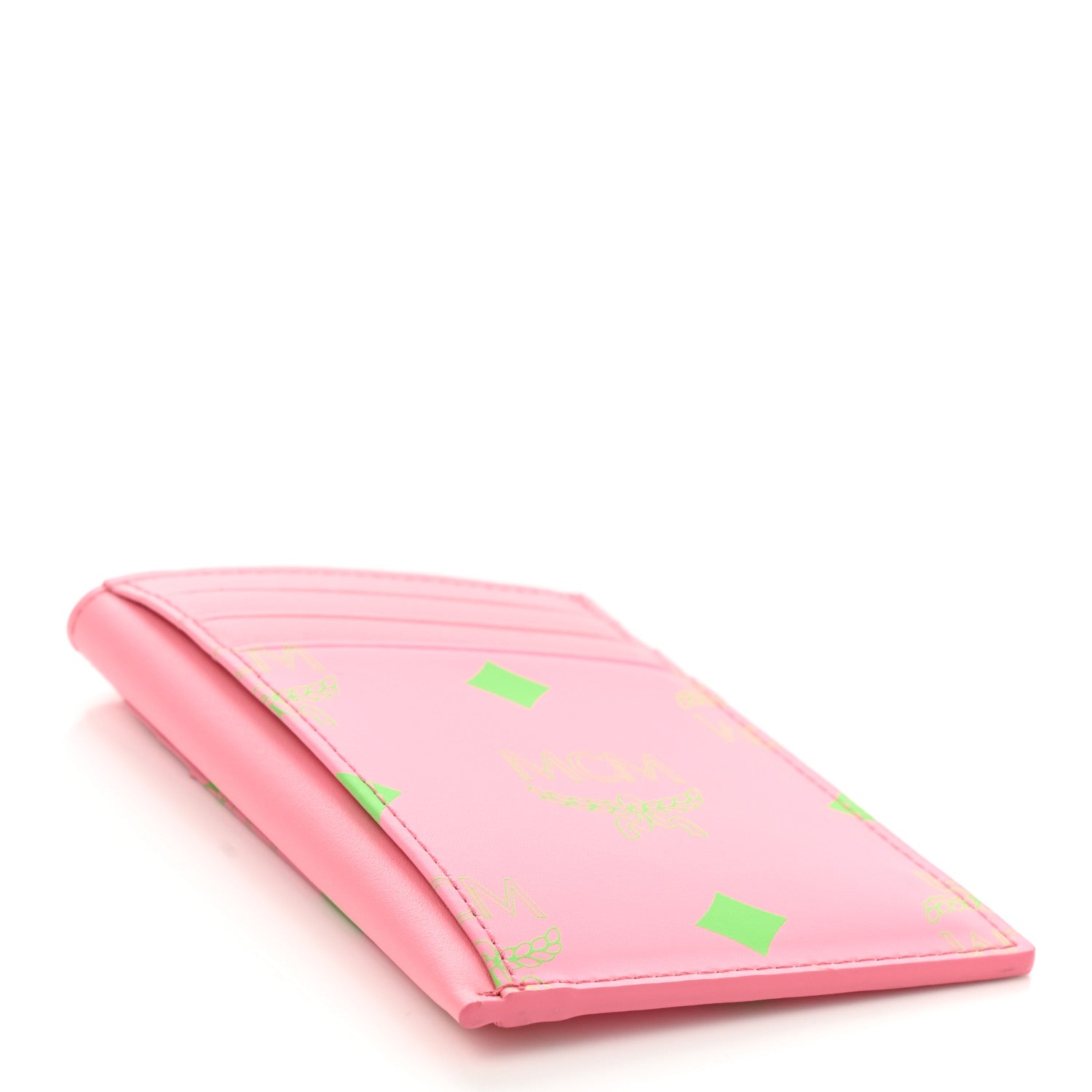 MCM Calfskin Color Splash Logo Card Case Plumeria 4 of 6