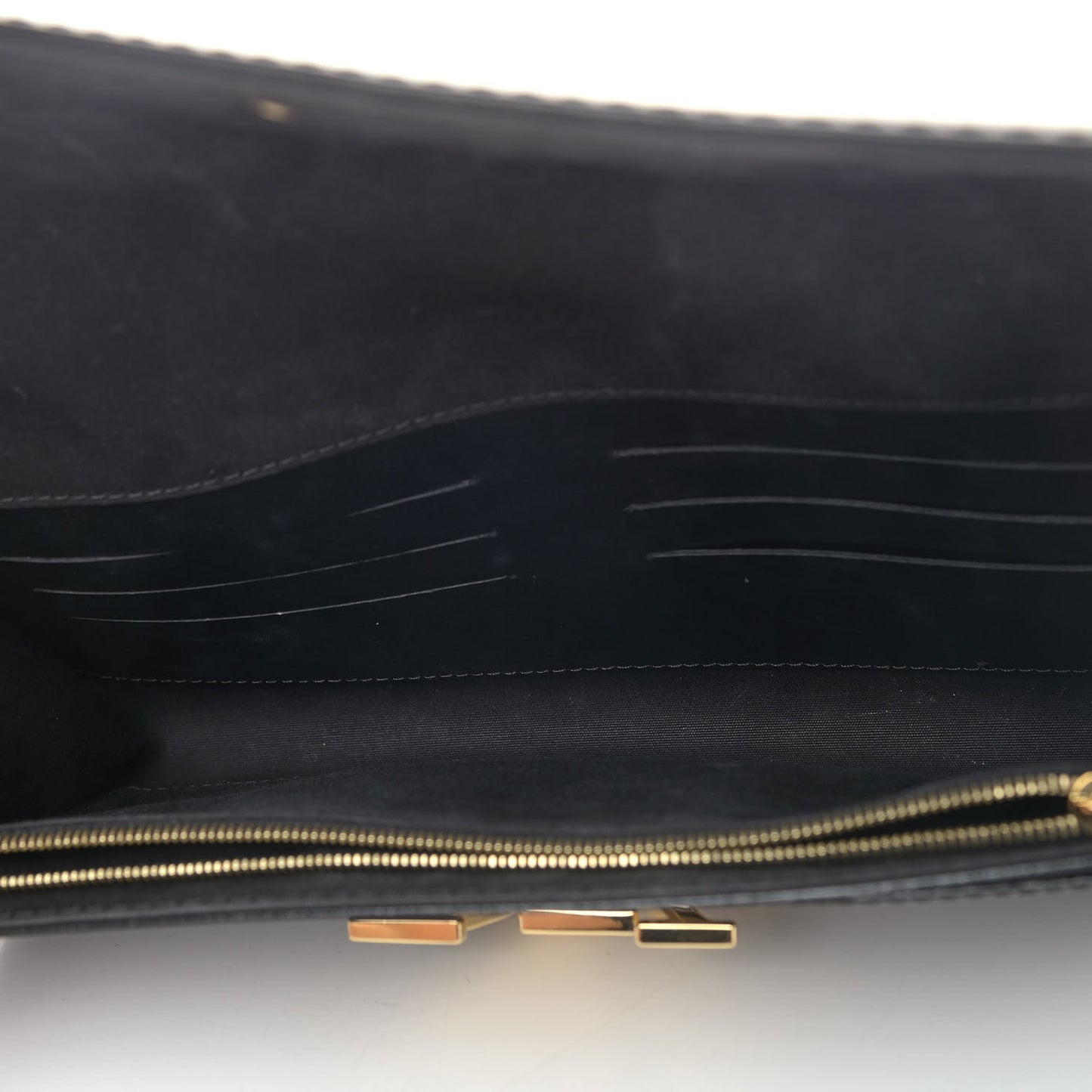 Patent Louise Clutch Black