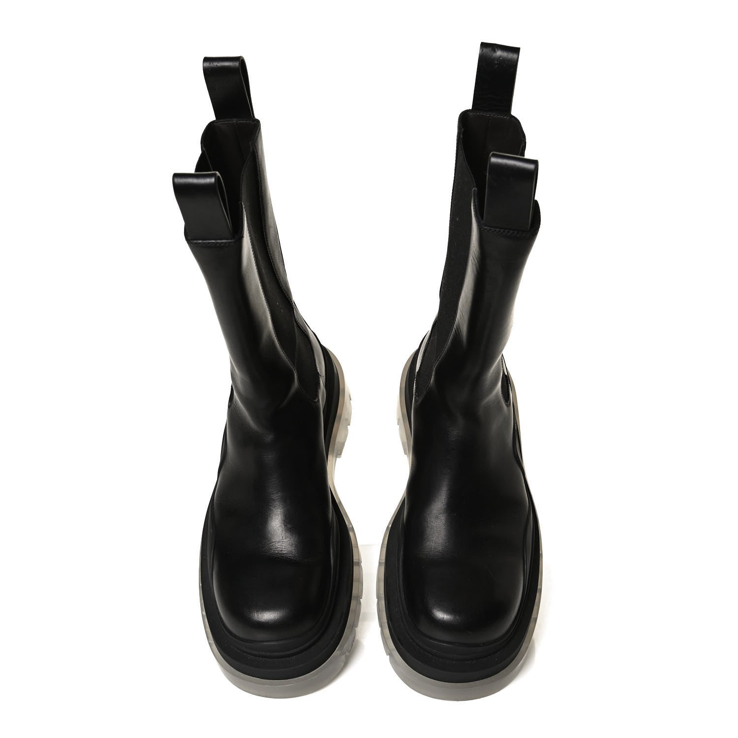 Bottega Veneta Calfskin The Tire Chelsea Boots 39 Black Transparent 5 of 14