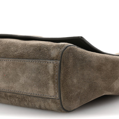 Saint Laurent Smooth Calfskin Suede Medium Reversible Monogram Kate Satchel Taupe 10 of 10