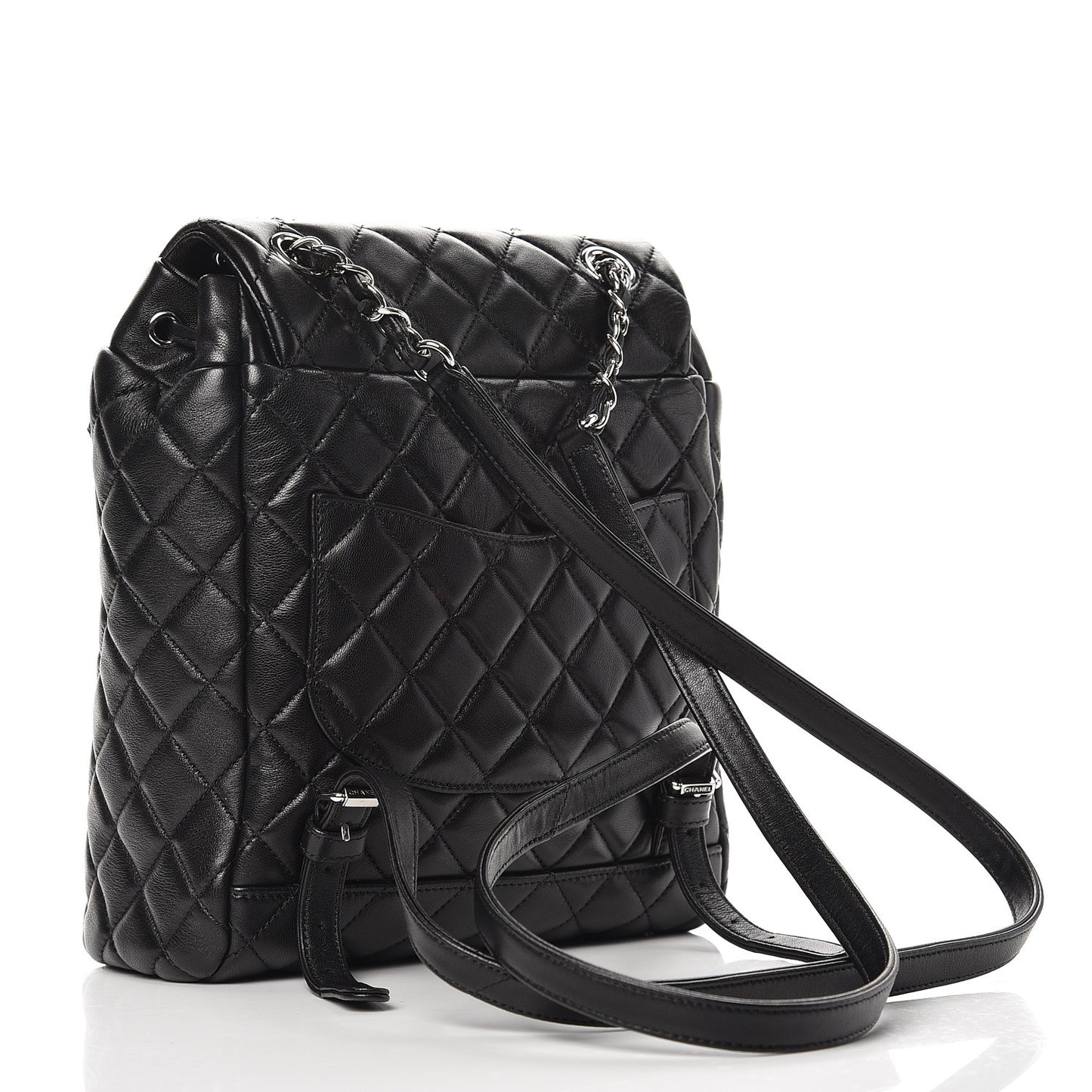 Lambskin Quilted Small Urban Spirit Backpack Black