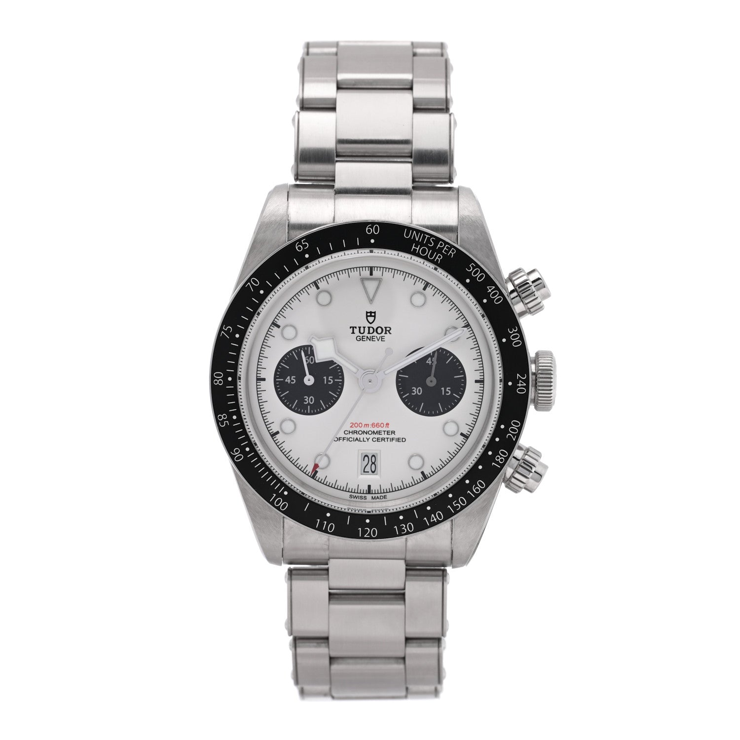 TUDOR Stainless Steel 41mm Black Bay Chronograph Panda Automatic Watch White 79360N 1 of 5