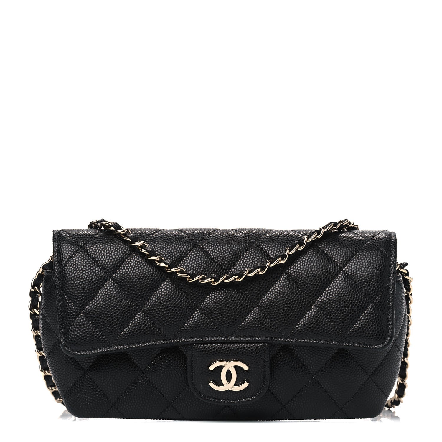 Chanel Caviar Quilted Glasses Case With Chain Black 1 of 4