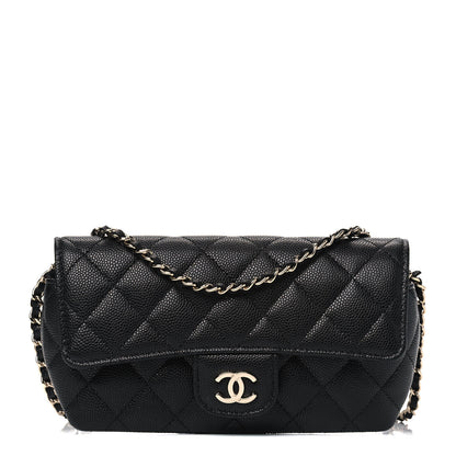 Chanel Caviar Quilted Glasses Case With Chain Black 1 of 4