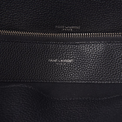 Saint Laurent Grained Calfskin Small Supple Sac De Jour Black 6 of 11