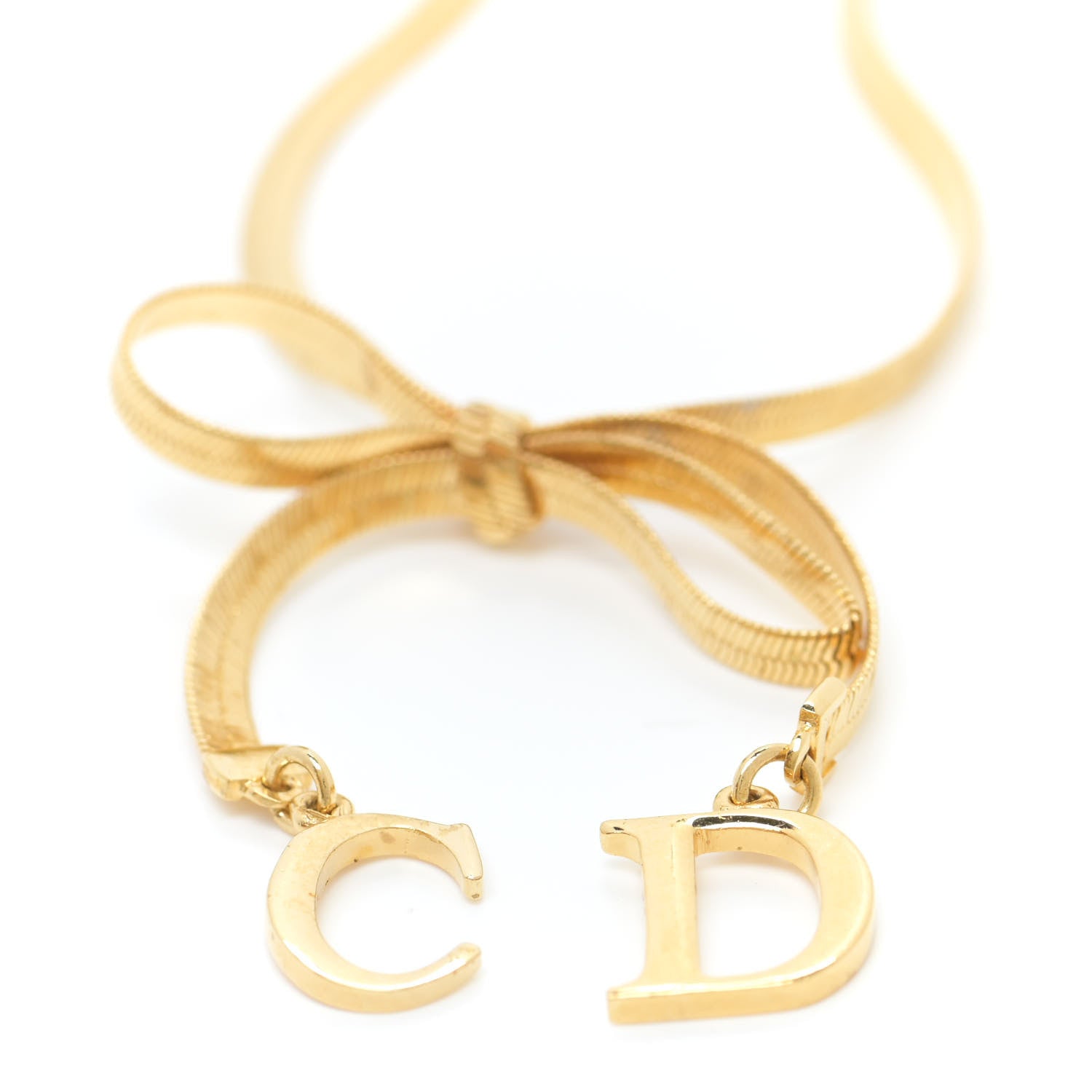 Christian Dior Bow CD Logo Bracelet Gold 5 of 5
