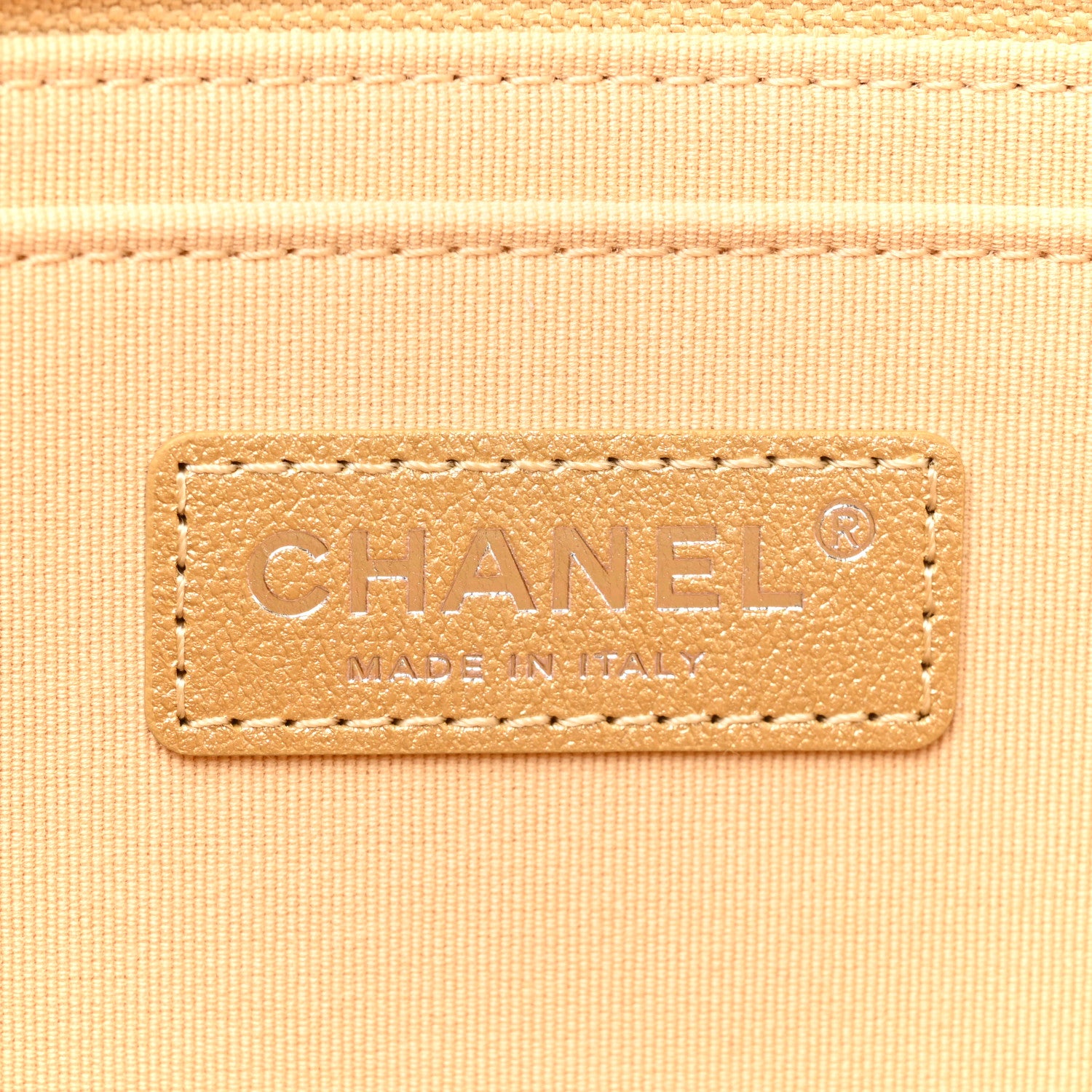 Chanel Metallic Calfskin Quilted Small XXL Travel Flap Bag Gold 6 of 9