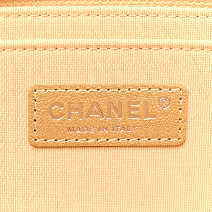 Chanel Metallic Calfskin Quilted Small XXL Travel Flap Bag Gold 6 of 9