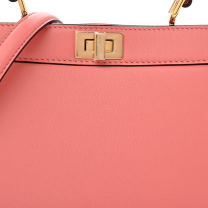 Fendi Shiny Nappa Petite Peekaboo I SEE U Satchel Rosa Pesca 8 of 12