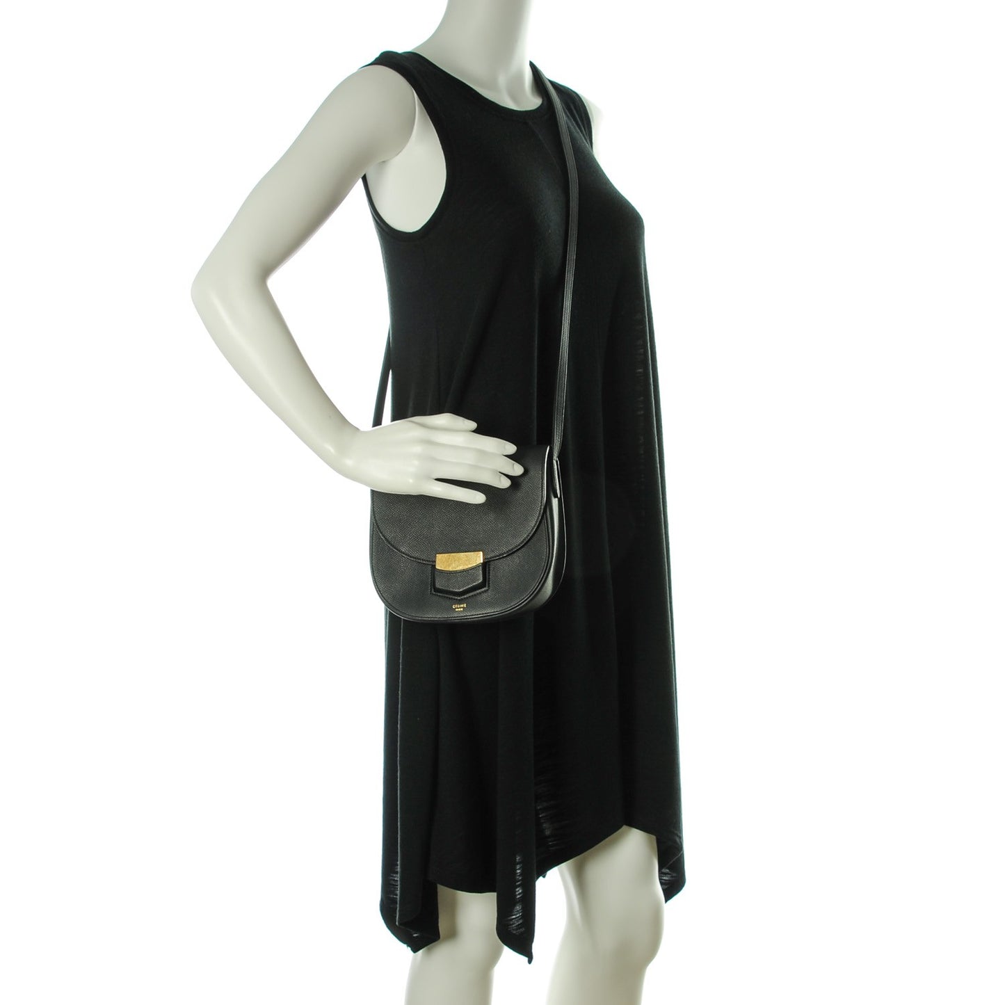 Grained Calfskin Small Trotteur Black