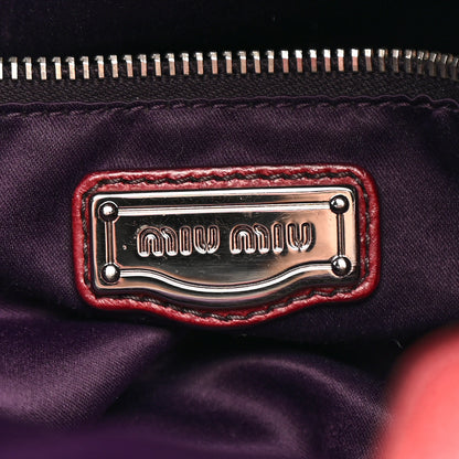 Miu Miu Vitello Lux Medium Bow Bag Amarena 6 of 14