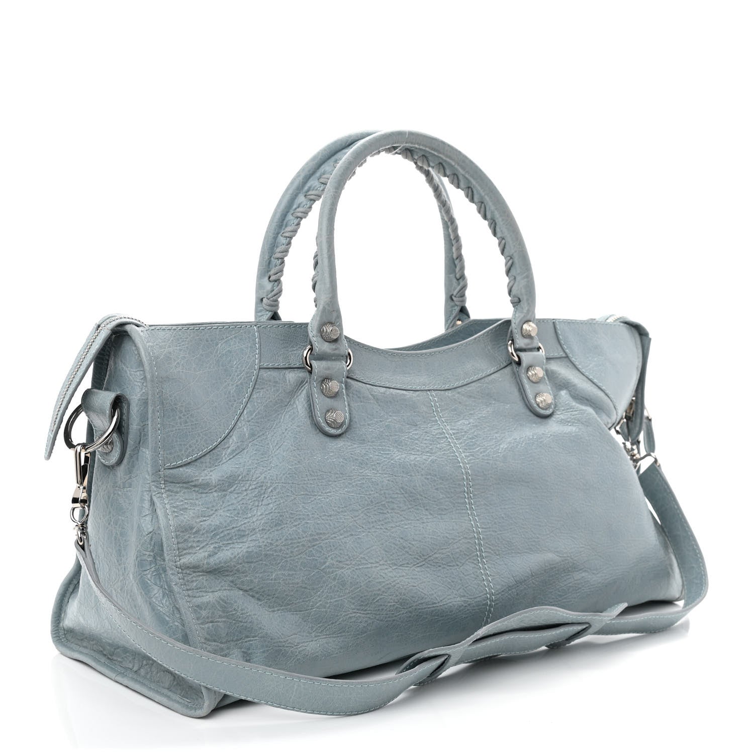 Balenciaga Agneau Giant 12 Silver Hardware Part Time Bleu Acier Ciel 4 of 13