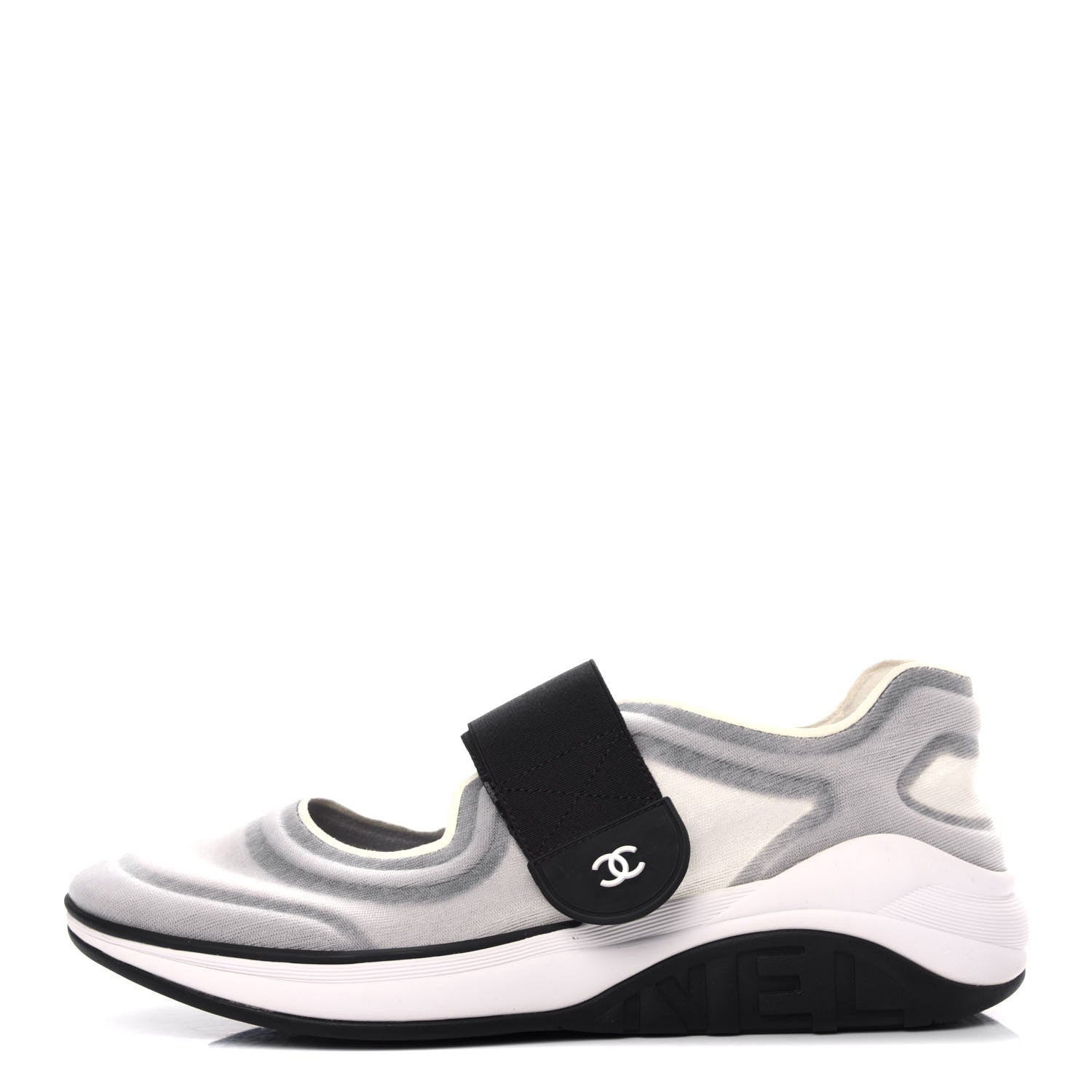 Chanel Mesh Lycra CC Sneakers 38.5 Black 1 of 10