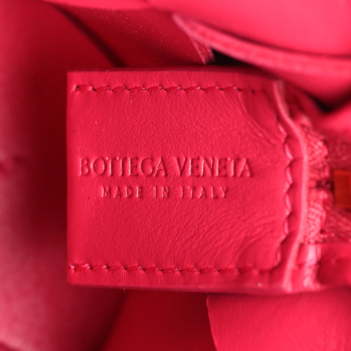 Lambskin Maxi Intrecciato Mini Cassette Camera Bag Cranberry