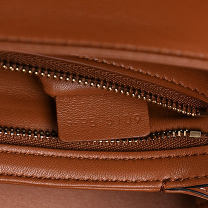 Celine Textile Natural Calfskin Classique Triomphe Khaki Tan 6 of 9