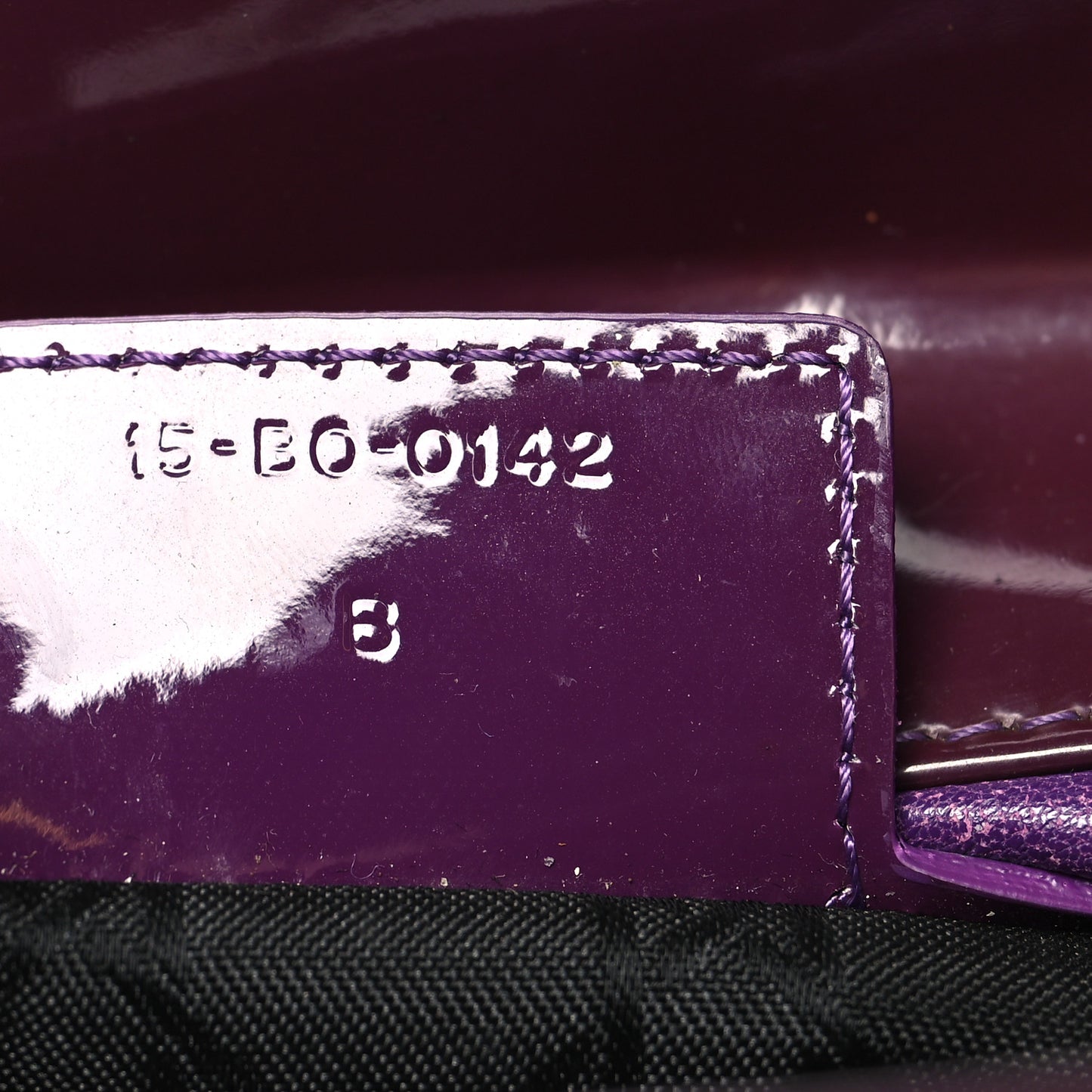 Patent Cannage Medium Lady Dior Purple