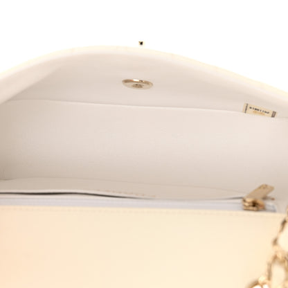 Chanel Lambskin Chevron Quilted Mini Rectangular Flap White 5 of 13