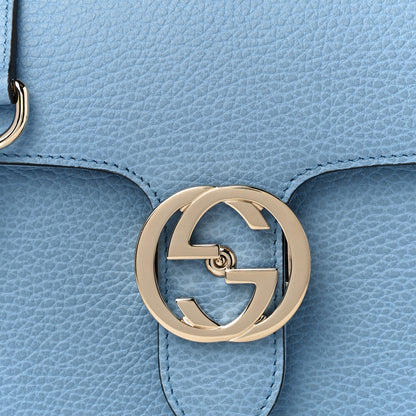 Gucci Dollar Calfskin Small Interlocking G Shoulder Bag Mineral Blue 9 of 11