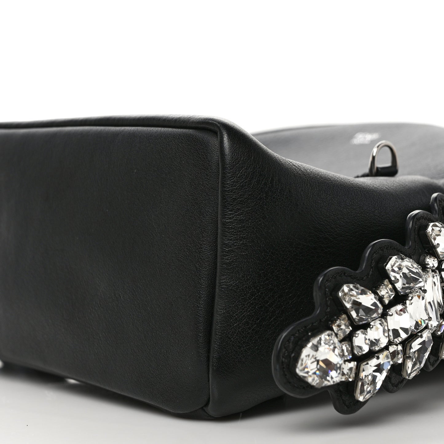 Vitello Dolce Crystal Croc Tail Mini Backpack Black