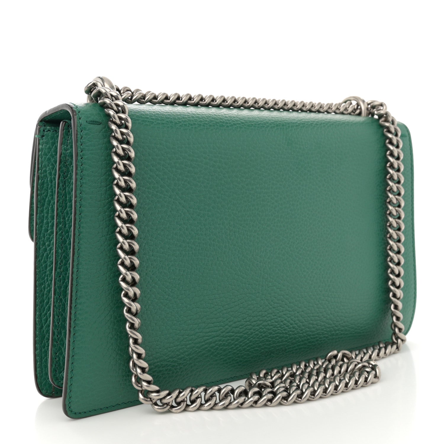 Gucci Pebbled Calfskin Small Dionysus Shoulder Bag Emerald 3 of 15